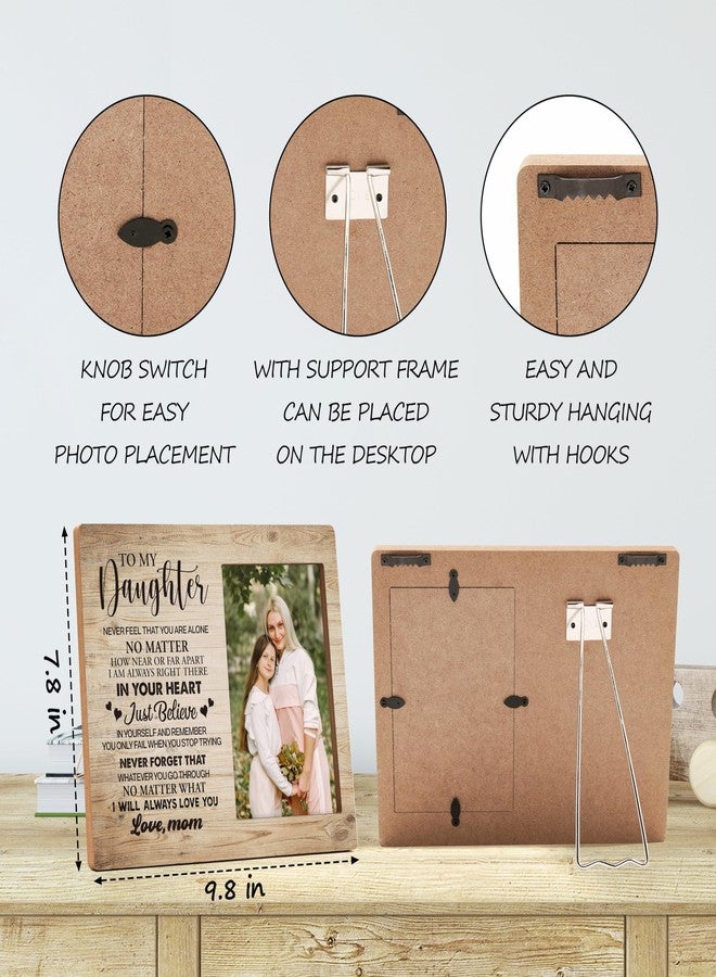 Jusitakeet Daughter Gift Picture Frame, Graduation Gifts for Daughter from Mom, To My Daughter Photo Frame, Love from Mom Picture Frames, Gift for Birthday Christmas Wedding, Mother and Daughter decor -C14 - Image 2